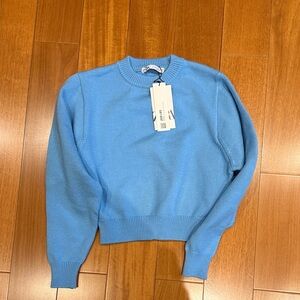 Zara Light Blue Crew Neck Sweater